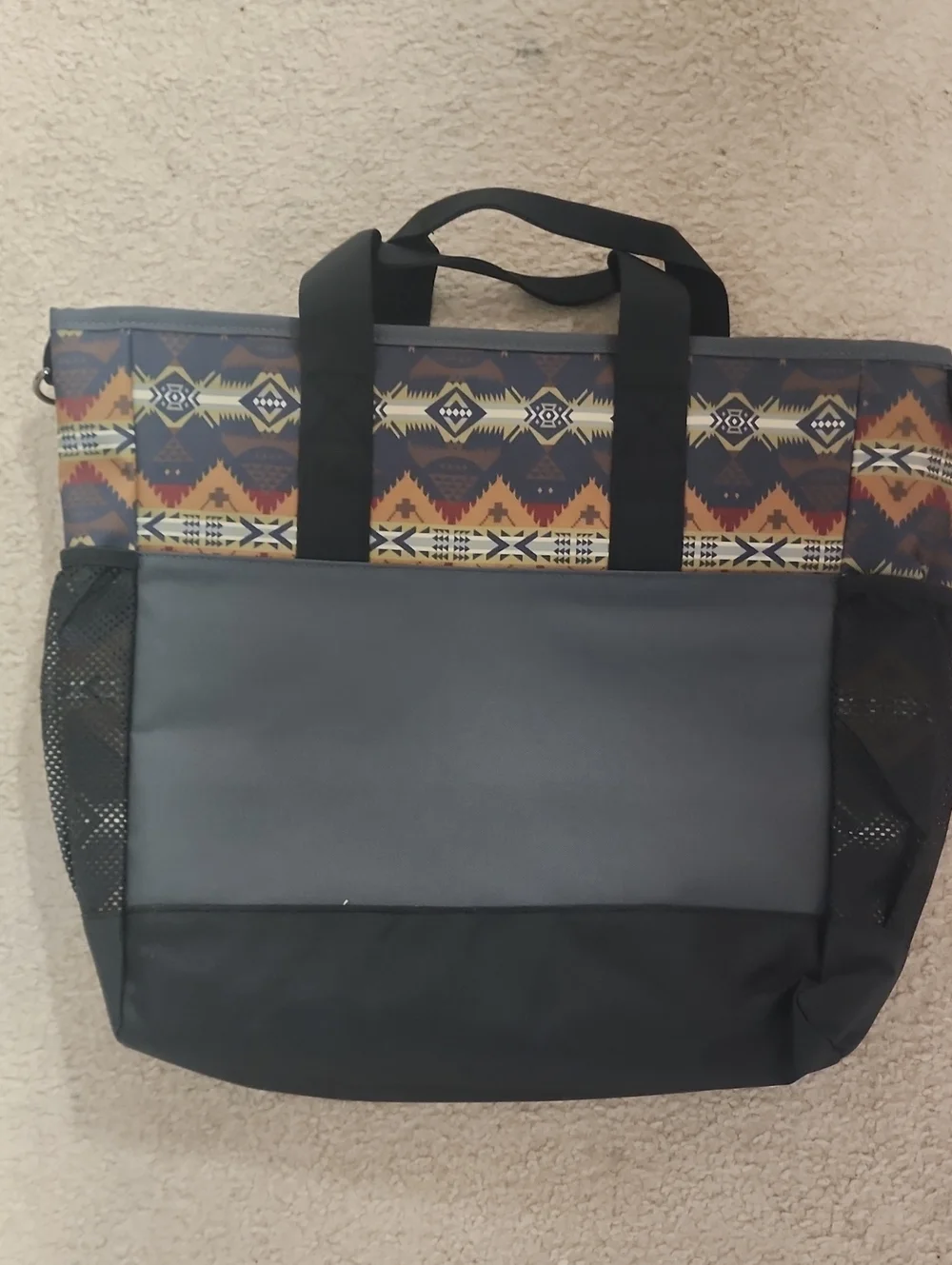 Pendleton Men's Aztec Pattern Grey & Black Tote Bag